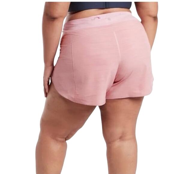 Athleta NWT Run With It Textured Short 3.5" Size 2X Running Shorts Pink Stretch - Picture 4 of 12
